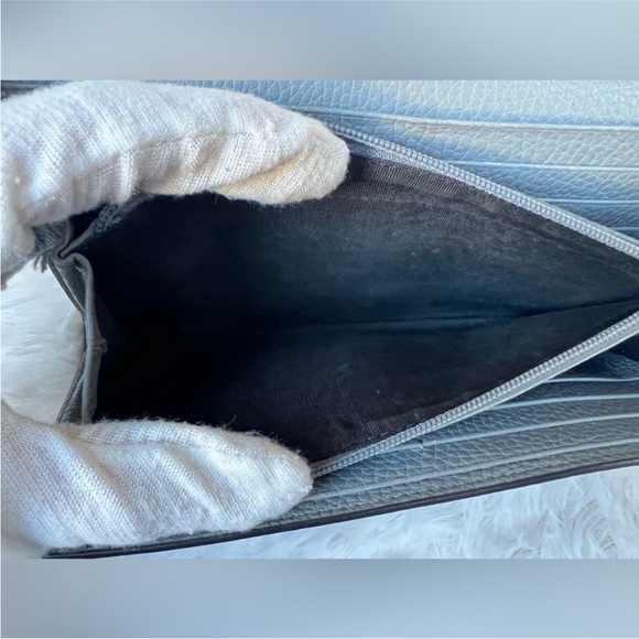 Authentic Gucci Marmont Grey Calfskin Wallet with chain - Picture 10 of 11